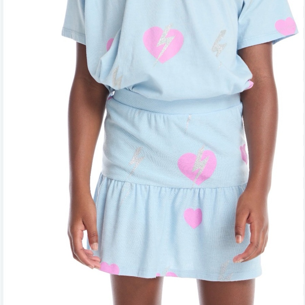 Chaser Blue and Pink Heart matching skort set